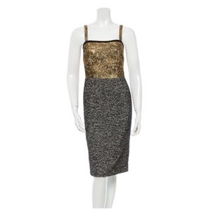 Dolce and Gabbana Brocade and Tweed Dress